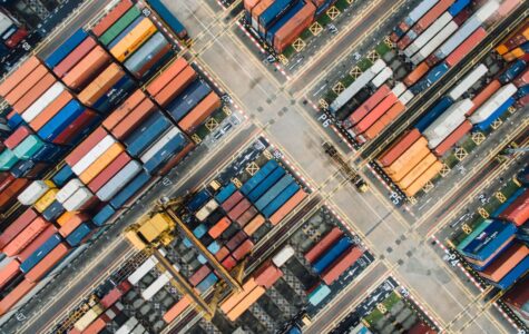 Shipping containers from above