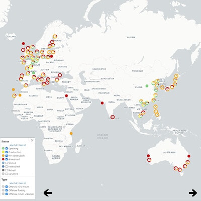 Renew Risk Map of Wind farms